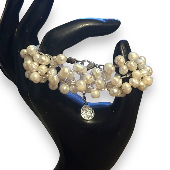 Crossroads multi strand freshwater pearl bracelet - Picture 3 of 5